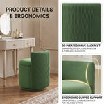 VANITY CHAIR WITH STORAGE – 360° SWIVEL VELVET SEAT - 7