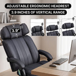Executive Office Chair with Heat and Massage – High Back Reclining PU Leather Desk Chair with Footrest - 7