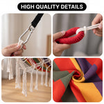 Boho Macrame Double Hammock Swing with Tassels – 2-Person Hanging Hammock Bed for Indoor & Outdoor Relaxation - 7