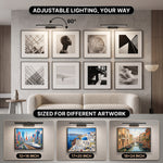 Picture Lights for Wall, Rechargeable Battery Operated LED Gallery Light Bar with Remote & Timer, Dimmable Wireless Wall Sconce for Paintings & Frames - 7
