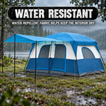 8-10 Person Instant Cabin Camping Tent with Room Divider & Rainfly - 7