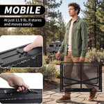 Foldable Camping Table Collapsible Picnic Aluminum Alloy Grill Stand - 7