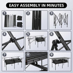 Aluminum Folding Camping Table – Portable Roll-Up with Carry Bag - 7