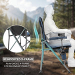 Heavy Duty Portable Folding Camping Chair with Cup Holder & Cooler Pocket - 7