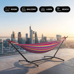 Double Hammock with Stand – Portable, Adjustable & 600lb Capacity for Indoor & Outdoor - 7