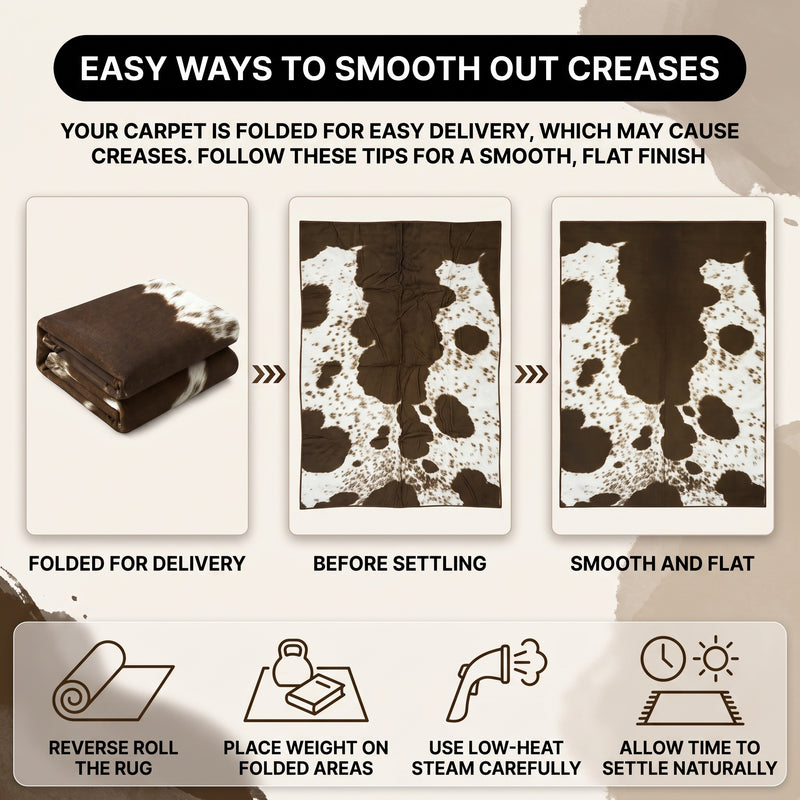 Faux Cowhide Rug – Animal Print Area Rug for Living Room, Bedroom & Office - 7