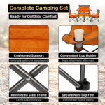 Outdoor 4-Piece Folding Chair and Table Set – Perfect for Camping and Picnics - 7