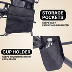 Oversized Folding Rocking Camping Chair with Padded Comfort & Portable Design - 7