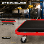 2-in-1 Convertible Z-Creeper Seat - Rolling Mechanic Creeper with Wheels, Under Dash Creeper & Garage Chair for Auto Repair, Low Profile Roller Seat - 7
