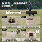 15x15 Pop-Up Gazebo Screen Tent – Large Outdoor Screen House with Mesh Walls & Carry Bag - 7