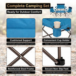 Outdoor 4-Piece Folding Chair and Table Set – Perfect for Camping and Picnics - 7
