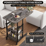 C-SHAPED END TABLE WITH CHARGING STATION – ADJUSTABLE HEIGHT - 7