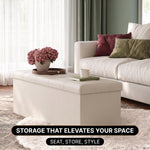 BENCH WITH STORAGE – FOLDING OTTOMAN WITH PADDED SEAT - 7