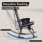 High Back Folding Rocking Camping Chair – Oversized Portable Outdoor Rocker with Cup Holder, Carry Bag & Heavy-Duty Steel Frame - 7