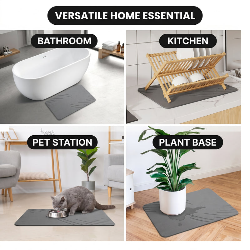 STONE BATH MAT – QUICK-DRY DIATOMACEOUS EARTH SHOWER MAT - 7