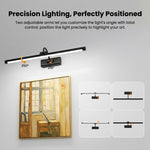 Battery Operated Picture Light for Wall - Rechargeable Cordless LED Art Light with Remote, Timer and Dimming - 7