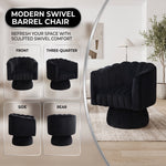 Swivel Accent Chair with Storage, 360 Degree Velvet Small Accent Chair, No Assembly Comfy Bedroom Chair for Living Room, Reading, Dressing Room - 7