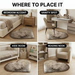 Heart Shaped Rug – Fluffy Faux Fur Plush Decor - 7