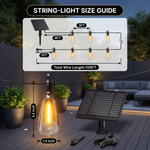 Outdoor Solar String Lights with Remote — Black, 37–108 ft - 7