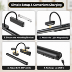 Battery Operated Picture Light – Rechargeable LED with Remote & Timer - 7