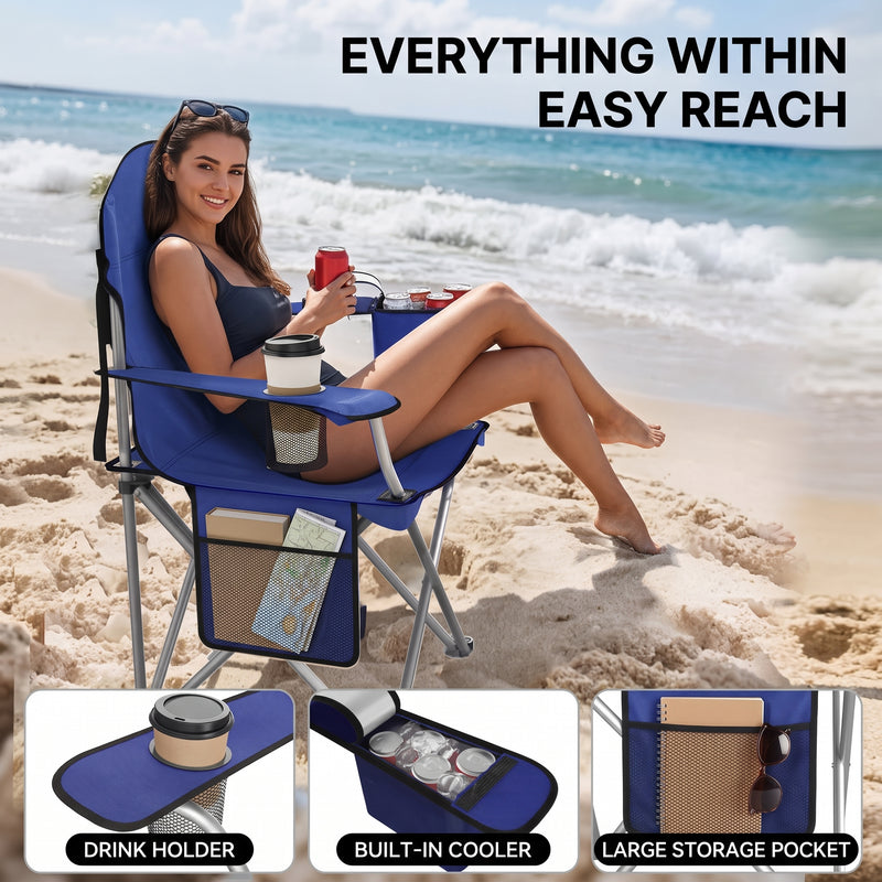 CAMPING CHAIRS – 2-PACK FOLDING CHAIRS WITH COOLER BAG - 7