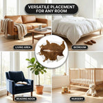 Faux Cowhide Rug – Animal Print Area Rug for Living Room, Bedroom & Office - 7