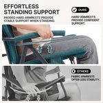 Oversized Folding Rocking Camping Chair with Padded Comfort & Portable Design - 7