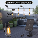 Outdoor Solar String Lights with Remote — Black, 37–108 ft - 7