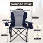 Heavy Duty Camping Chair with Cooler Storage – Single or Twin Pack - 7