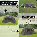 5–8 PERSON FAMILY DOME CAMPING TENT – WATERPROOF OUTDOOR TENT WITH RAINFLY & CARRY BAG - 7