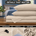 Bamboo Cooling Sheets – 300TC Viscose Sateen Sheet Set - 7
