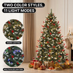 PRE LIT CHRISTMAS TREE – COLOR CHANGING LED LIGHTS WITH REMOTE CONTROL - 7