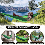 Portable Camping Hammock with Tree Straps – Lightweight Nylon Travel Hammock - 7