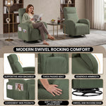 Swivel Accent Chair with Storage, 360 Degree Velvet Small Accent Chair, No Assembly Comfy Bedroom Chair for Living Room, Reading, Dressing Room - 7