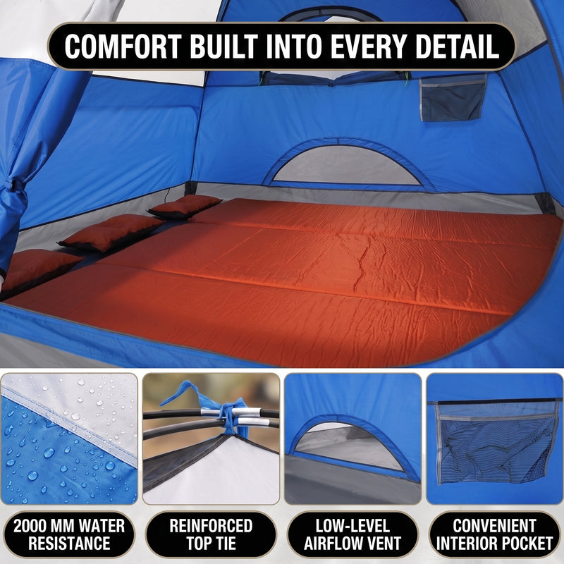 2-4 PERSON LIGHTWEIGHT BACKPACKING DOME CAMPING TENTS - 7