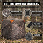 Silent Pop Up Hunting Blind with 270° See Through View – Waterproof Camo Ground Blind Tent for Turkey and Deer Hunting, 1-7 Person Capacity - 7