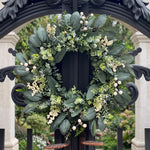 EUCALYPTUS WREATH FOR FRONT DOOR – FARMHOUSE GREENERY DÉCOR - 7