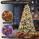 PRE LIT CHRISTMAS TREE – COLOR CHANGING LED LIGHTS WITH REMOTE CONTROL - 7