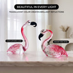 Glass Flamingo Figurine – Hand-Blown Art Glass Decor - 7