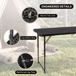 4 ft Adjustable Folding Camping Table - 7