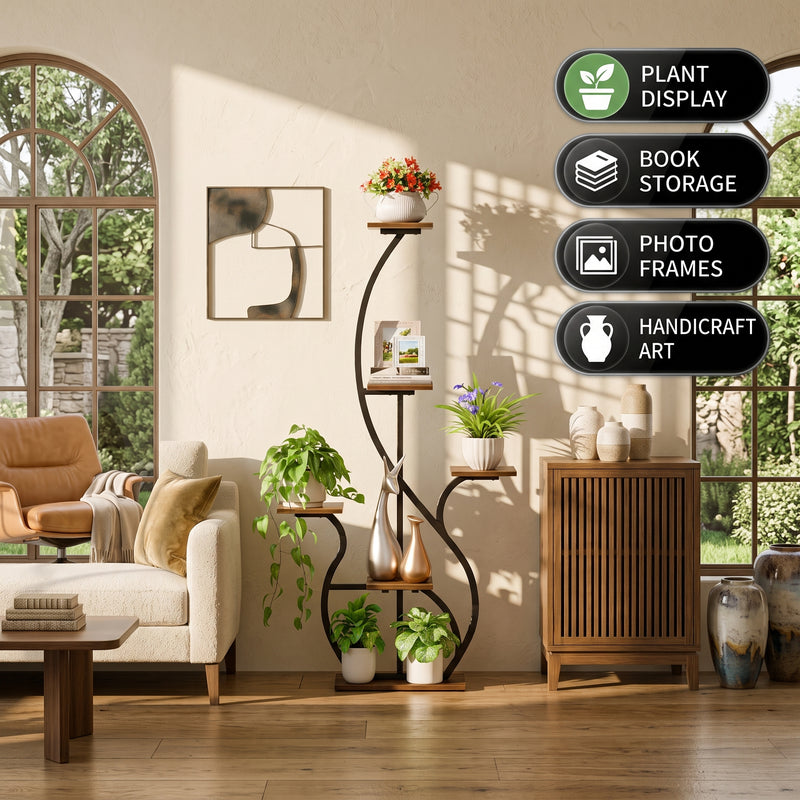 PLANT STAND WITH GROW LIGHTS – MULTI-TIER INDOOR SHELF - 7