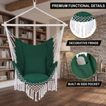 Boho Macramé Fringe Double Hammock Swing – Ultimate Comfort & Style - 7