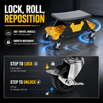Mobile Mechanic Toolbox Seat with Drawers - Rolling Mechanic Stool with Sliding Tool Tray, Shop Stool with Wheels for Garage & Workshop, Auto Repair - 7
