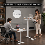 Adjustable Overbed Table With Wheels for Bed & Laptop - 7 (replacement)