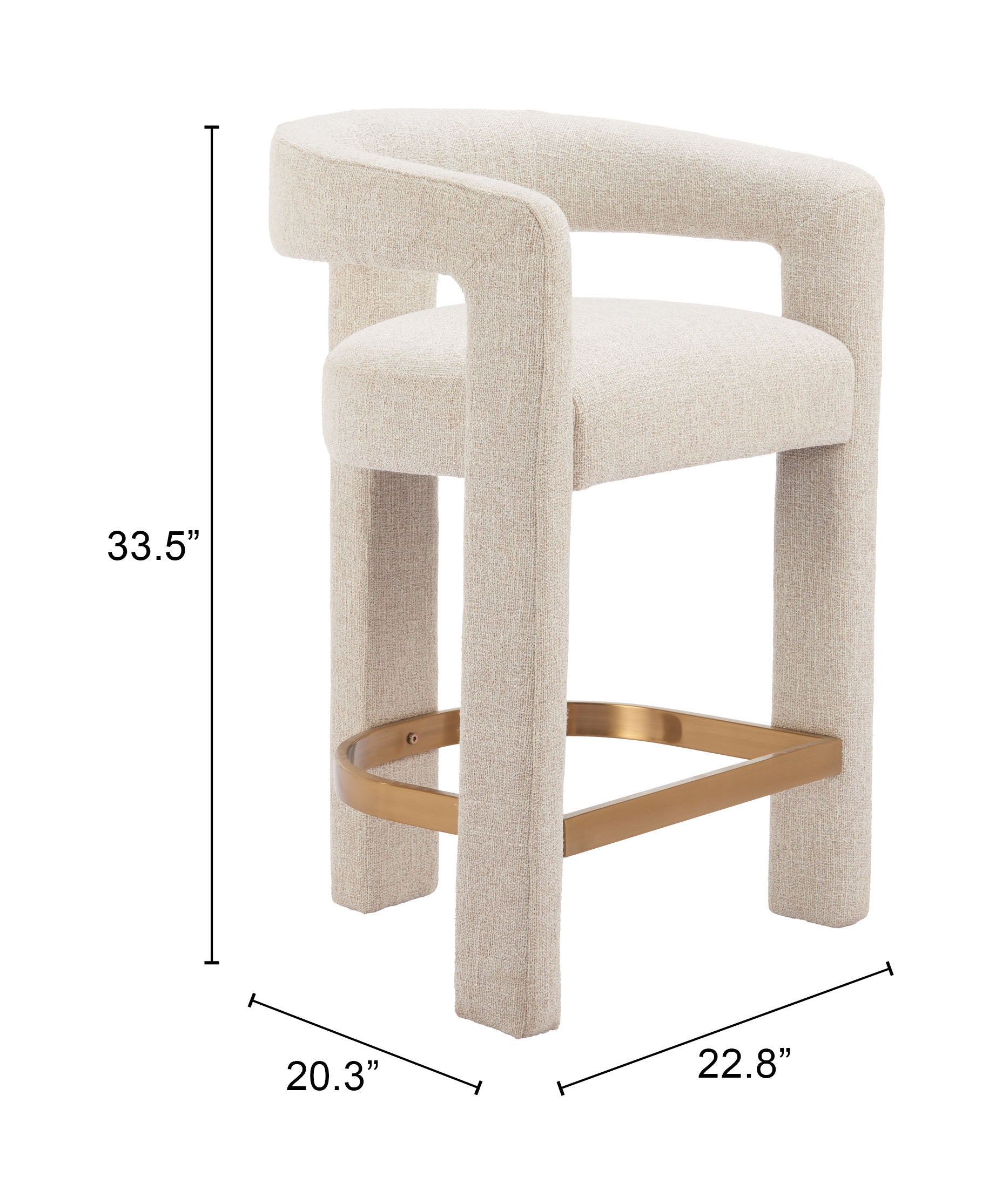 Saiko Counter Stool Beige