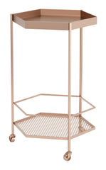 Hex Bar Cart Copper