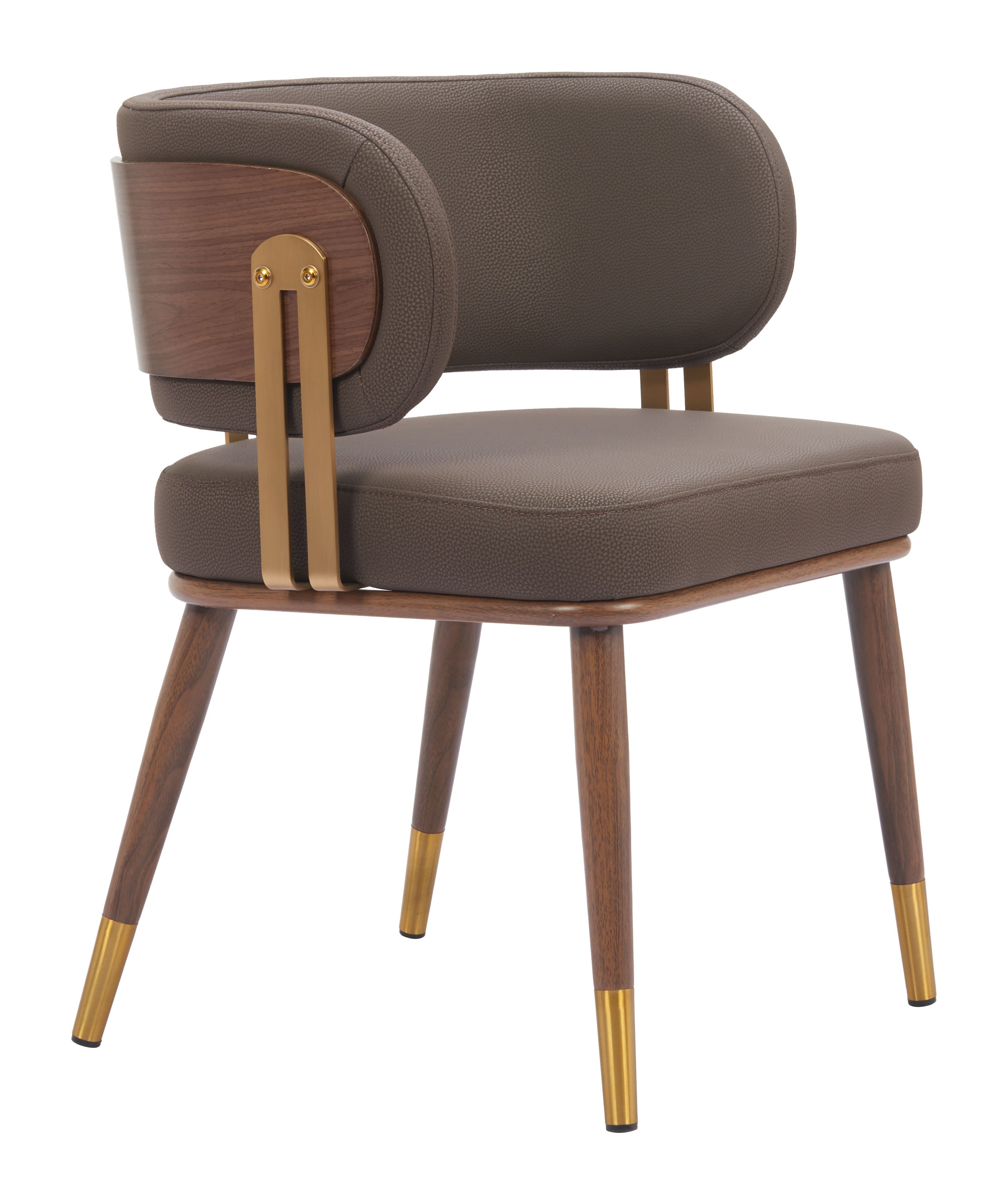 Brew Dining Chair Brown & Walnut