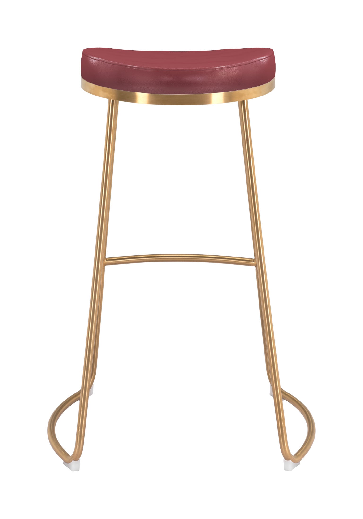 Bree Barstool Burgundy & Gold