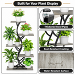 Plant Stand with Grow Lights – Indoor Plant Shelf, 4 to 9 Tiers - 7hjh