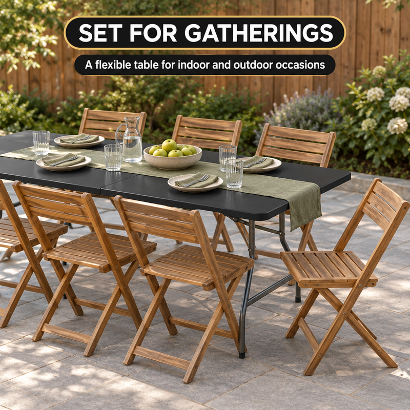 8 ft Heavy Duty Folding Table - 7j